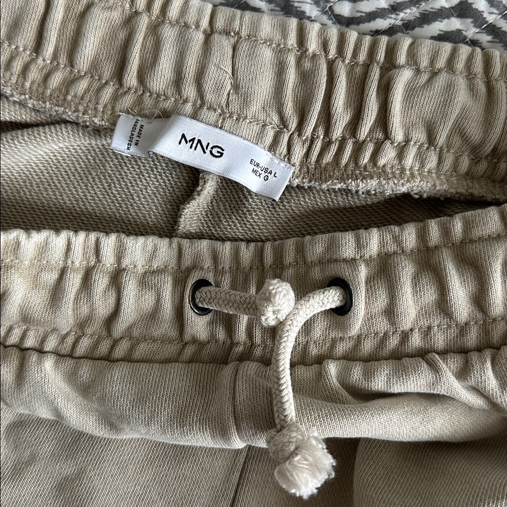 Mango Light Tan Drawstring Pants - Picture 3 of 3